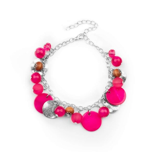 Paparazzi Jewelry Accessories - Springtime Springs - Pink Bracelet - Vintage - Picture 4 of 4